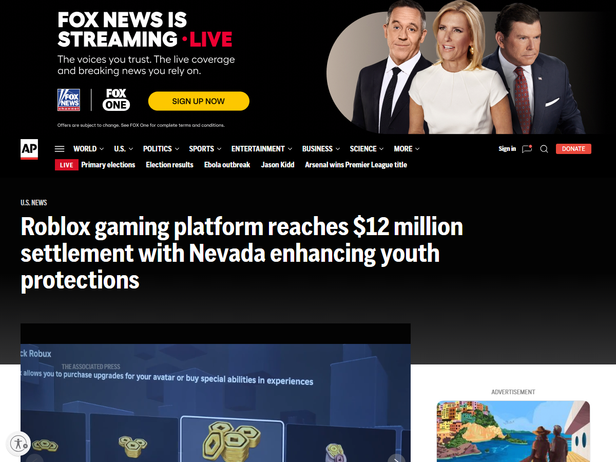 Roblox reaches $12M settlement with Nevada to expand youth protections