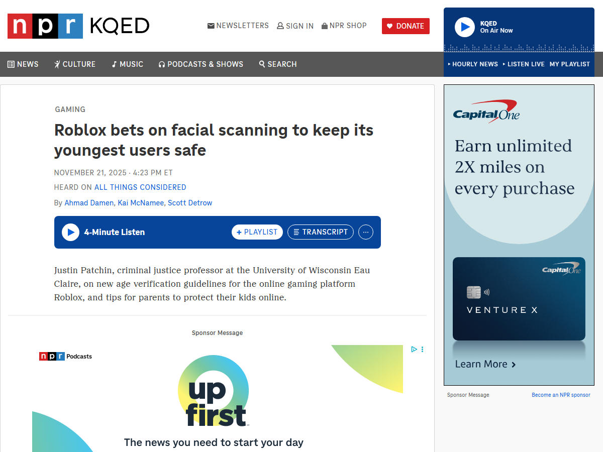 Roblox bets on facial scanning to keep its youngest users safe
